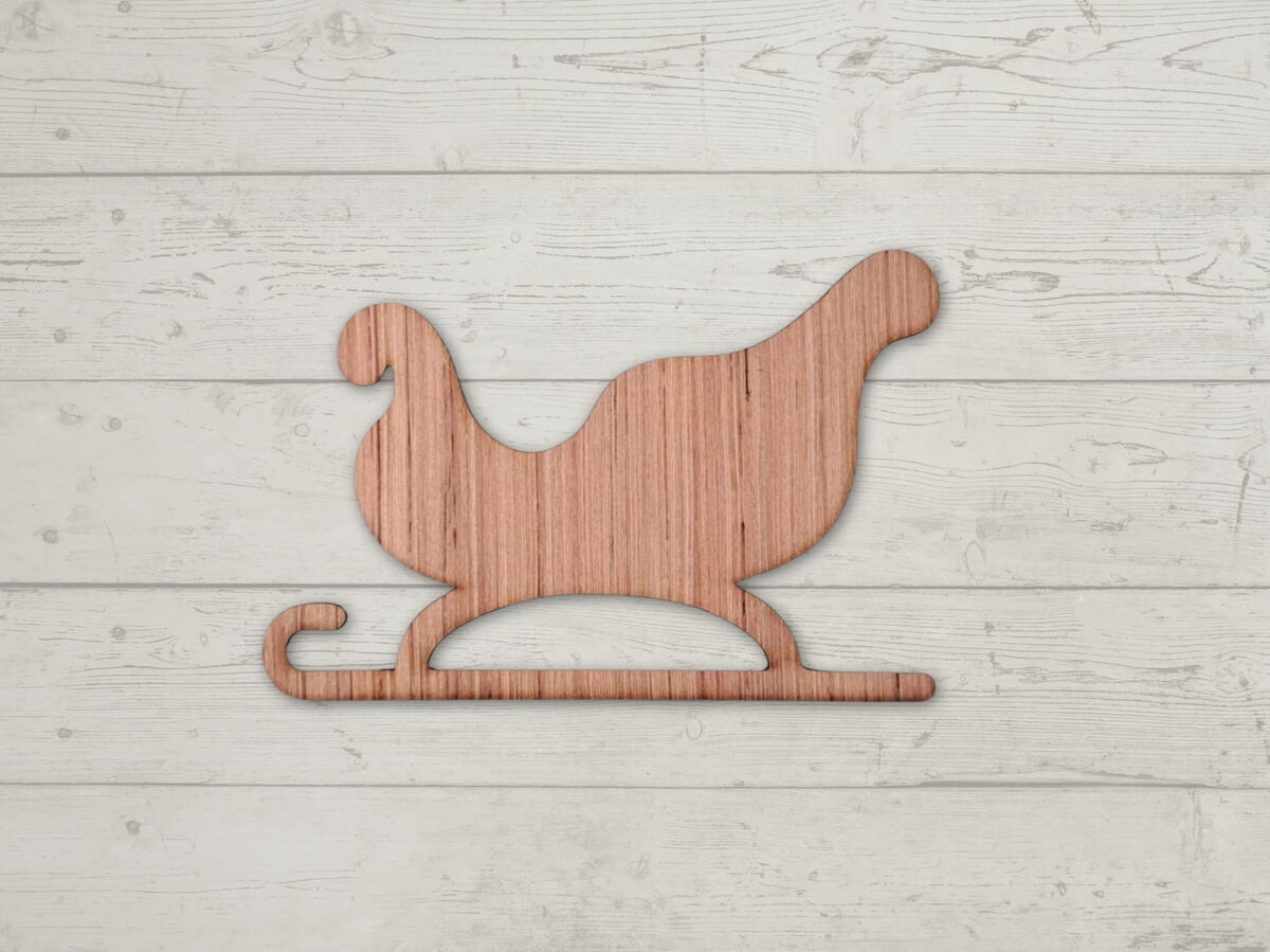 Intra απο ξύλο plywood 3mm-4mm πάχος - Χριστουγεννιάτικη διακόσμηση με ξύλινο έλκηθρο Δίασταση 30x30 cm Intraeaxys-91jdgyl1