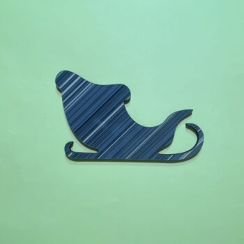 Intra απο ξύλο plywood 3mm-4mm πάχος - Χριστουγεννιάτικη Χριστουγεννιάτικη διακόσμηση με έλκηθρο Άγιου Βασίλη ημιτελή ξύλινη διακόσμηση Δίασταση 30x30 cm Intraeaxys-eo0qekg1 - Image 1