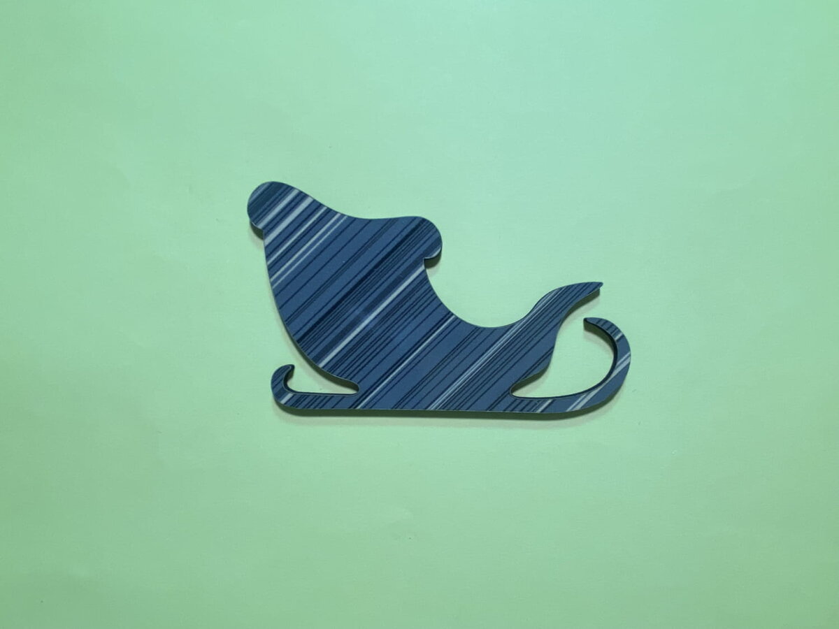 Intra απο ξύλο plywood 3mm-4mm πάχος - Χριστουγεννιάτικη Χριστουγεννιάτικη διακόσμηση με έλκηθρο Άγιου Βασίλη ημιτελή ξύλινη διακόσμηση Δίασταση 30x30 cm Intraeaxys-eo0qekg1