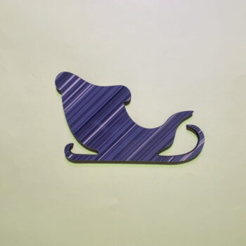 Intra απο ξύλο plywood 3mm-4mm πάχος - Χριστουγεννιάτικη Χριστουγεννιάτικη διακόσμηση με έλκηθρο Άγιου Βασίλη ημιτελή ξύλινη διακόσμηση Δίασταση 30x30 cm Intraeaxys-eo0qekg1 - Image 3