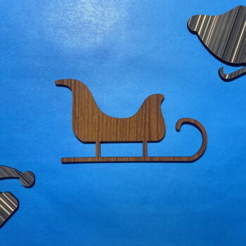 Intra απο ξύλο plywood 3mm-4mm πάχος - Ημιτελής ξύλινη διακόσμηση Χριστουγέννων με έλκηθρο Δίασταση 30x30 cm Intraeaxys-qommprro - Image 3