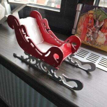 Intra απο ξύλο plywood 3mm-4mm πάχος - Χριστουγεννιάτικο έλκηθρο Άγιου Βασίλη 3mm Δίασταση 30x30 cm Intraeaxys-e1gkvlyo - Image 1