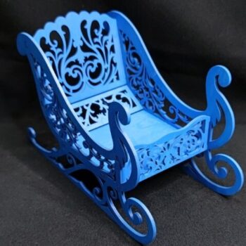 Intra απο ξύλο plywood 3mm-4mm πάχος - Χριστουγεννιάτικο έλκηθρο εσωτερικού χώρου Δίασταση 30x30 cm Intraeaxys-67wl06l1 - Image 1