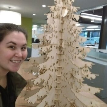 Intra απο ξύλο plywood 3mm-4mm πάχος - Μεγάλο χριστουγεννιάτικο δέντρο Δίασταση 30x30 cm Intraeaxys-joedy2d1 - Image 1