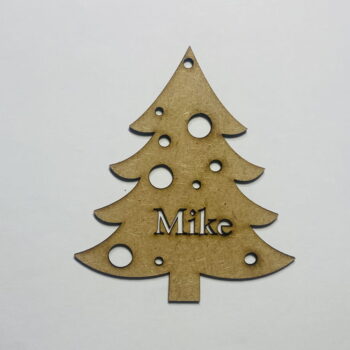 Intra απο ξύλο plywood 3mm-4mm πάχος - Εξατομικευμένο στολίδι Χριστουγεννιάτικου Δέντρου Δίασταση 10x10 cm Intraeaxys-joed4891 - Image 1