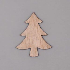 Intra απο ξύλο plywood 3mm-4mm πάχος - Χριστουγεννιάτικο δέντρο σε σχήμα ξύλου Δίασταση 30x30 cm Intraeaxys-078yz84o