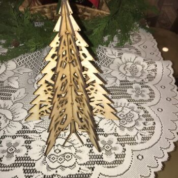 Intra απο ξύλο plywood 3mm-4mm πάχος - Χριστουγεννιάτικο δέντρο Δίασταση 30x30 cm Intraeaxys-0788dlj7 - Image 3