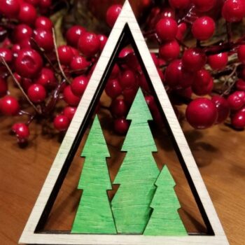 Intra απο ξύλο plywood 3mm-4mm πάχος - Γλυπτό Χριστουγεννιάτικου Δέντρου Δίασταση 30x30 cm Intraeaxys-pokmvpk1 - Image 3