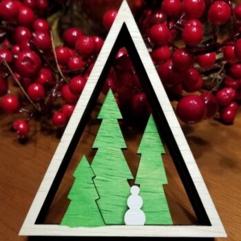 Intra απο ξύλο plywood 3mm-4mm πάχος - Γλυπτό Χριστουγεννιάτικου Δέντρου Δίασταση 30x30 cm Intraeaxys-pokmvpk1 - Image 4