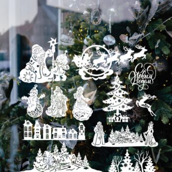 Intra απο ξύλο plywood 3mm-4mm πάχος - Χριστουγεννιάτικα αυτοκόλλητα τοίχου Χειμερινά κουφώματα Δίασταση 30x30 cm Intraeaxys-qommgj8o - Image 1