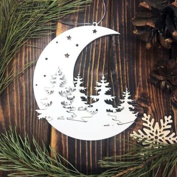 Intra απο ξύλο plywood 3mm-4mm πάχος - Χριστουγεννιάτικο πρωτοχρονιάτικο ντεκόρ πολυστρωματικό μενταγιόν Δίασταση 30x30 cm Intraeaxys-67wl0g81 - Image 1