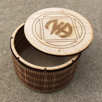 Intra απο ξύλο plywood 3mm-4mm πάχος - Στρογγυλό κουτί μεντεσέδων Δίασταση 30x30 cm Intraeaxys-6o3ydrp7 - Image 1