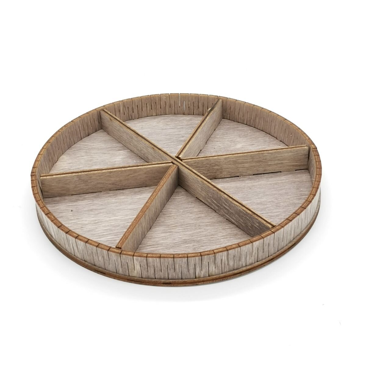 Intra απο ξύλο plywood 3mm-4mm πάχος - Δίσκος παξιμαδιών σε σχήμα κύκλου έξι τμημάτων Δίασταση 30x30 cm Intraeaxys-d1lvjrgo