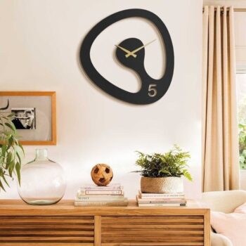 Intra απο ξύλο plywood 3mm-4mm πάχος - Κομψό ρολόι τοίχου μοντέρνο μινιμαλιστικό σχέδιο Δίασταση 30x30 cm Intraeaxys-joekrq9o - Image 3