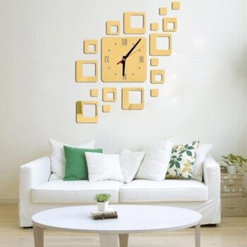 Intra απο ξύλο plywood 3mm-4mm πάχος - Μοντέρνο σχέδιο 3D DIY ρολόι τοίχου Δίασταση 30x30 cm Intraeaxys-075kdp07 - Image 5