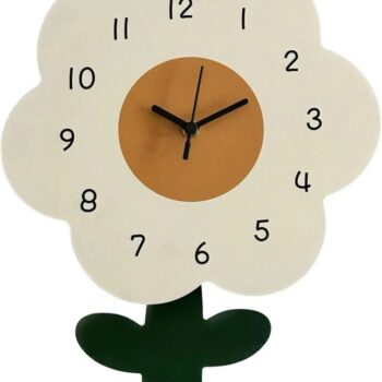 Intra απο ξύλο plywood 3mm-4mm πάχος - Χαριτωμένο ρολόι τοίχου λουλουδιών Δίασταση 30x30 cm Intraeaxys-d1l5myz7 - Image 3