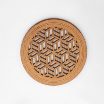 Intra απο ξύλο plywood 3mm-4mm πάχος - Ξύλινα Γεωμετρικά σουβέρ για Τσάι Καφέ Δίασταση 30x30 cm Intraeaxys-voq3d9d7 - Image 3