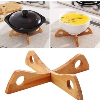 Intra απο ξύλο plywood 3mm-4mm πάχος - Σετ Ξύλινο Trivet με 2 Γλαστροθήκη Δίασταση 30x30 cm Intraeaxys-eo24yl61 - Image 1