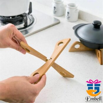 Intra απο ξύλο plywood 3mm-4mm πάχος - Σετ Ξύλινο Trivet με 2 Γλαστροθήκη Δίασταση 30x30 cm Intraeaxys-eo24yl61 - Image 4