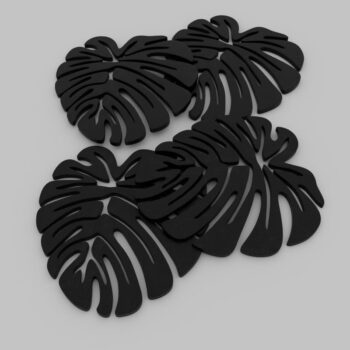 Intra απο ξύλο plywood 3mm-4mm πάχος - Τραπεζοκουβέρτες Monstera Ξύλινα Τραπεζαρία Πατάκια Θήκη Γλάστρας Σουπλά για πιάτα μπολ Δίασταση 30x30 cm Intraeaxys-91j8k48o - Image 3