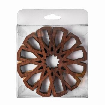 Intra απο ξύλο plywood 3mm-4mm πάχος - Ξύλινα σουβέρ με μαροκινό σχέδιο Δίασταση 30x30 cm Intraeaxys-eo0n5091 - Image 1