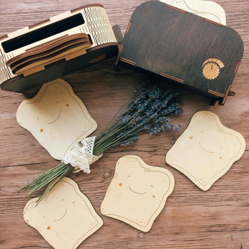 Intra απο ξύλο plywood 3mm-4mm πάχος - Σετ σουβέρ τοστιέρα Δίασταση 30x30 cm Intraeaxys-078p8ljo