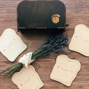 Intra απο ξύλο plywood 3mm-4mm πάχος - Σετ σουβέρ τοστιέρα Δίασταση 30x30 cm Intraeaxys-078p8ljo - Image 3