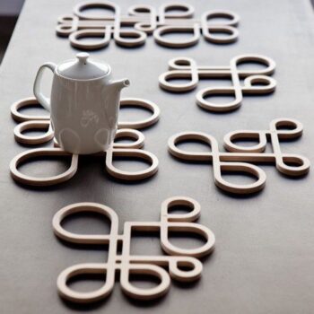 Intra απο ξύλο plywood 3mm-4mm πάχος - Αφηρημένα σουβέρ Δίασταση 30x30 cm Intraeaxys-eo2z56qo - Image 1