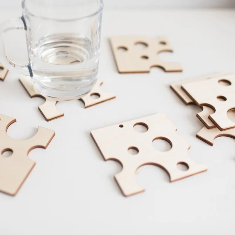 Intra απο ξύλο plywood 3mm-4mm πάχος - Τετράγωνα σουβέρ Δίασταση 30x30 cm Intraeaxys-qomezv47