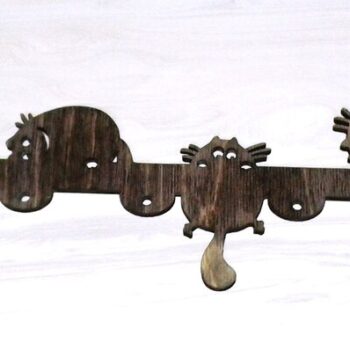 Intra απο ξύλο plywood 3mm-4mm πάχος - Κρεμάστρα με γάτες Δίασταση 30x30 cm Intraeaxys-lopqmk67 - Image 1