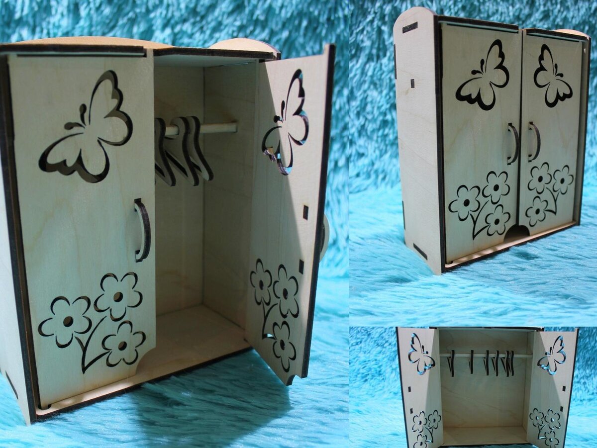 Intra απο ξύλο plywood 3mm-4mm πάχος - Ντουλάπα με κρεμάστρα πρότυπο ξύλινων επίπλων Δίασταση 30x30 cm Intraeaxys-zo9ykzy7