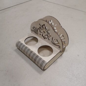 Intra απο ξύλο plywood 3mm-4mm πάχος - Βάση χαρτοπετσέτας με ποτηροθήκη Δίασταση 30x30 cm Intraeaxys-lopq9r67 - Image 1