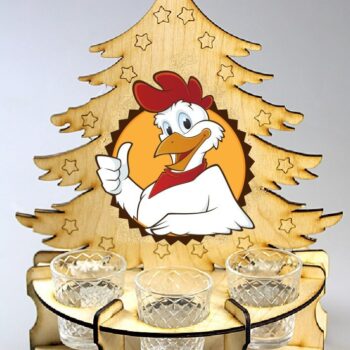 Intra απο ξύλο plywood 3mm-4mm πάχος - Γυάλινο ποτηροθήκη κρασιού Δίασταση 30x30 cm Intraeaxys-p7y4gr7q - Image 1