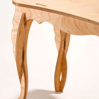 Intra απο ξύλο plywood 3mm-4mm πάχος - Επίπεδη συσκευασία Τραπεζάκι σαλονιού Δίασταση 30x30 cm Intraeaxys-lopqe5k7 - Image 3