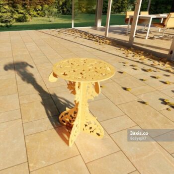 Intra απο ξύλο plywood 3mm-4mm πάχος - Στρογγυλό Διακοσμητικό Τραπεζάκι Σαλονιού Δίασταση 30x30 cm Intraeaxys-6o3yepk7 - Image 1