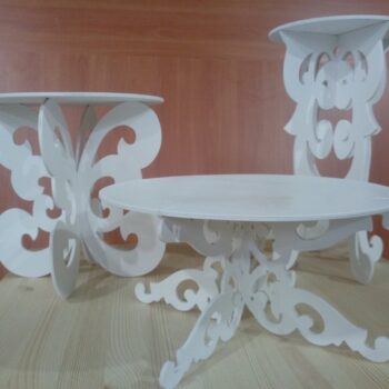 Intra απο ξύλο plywood 3mm-4mm πάχος - Διακοσμητικό σετ τραπεζιού Δίασταση 30x30 cm Intraeaxys-ro6yxpm7 - Image 1