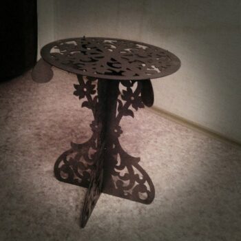 Intra απο ξύλο plywood 3mm-4mm πάχος - Διακοσμητικό Τραπέζι Δίασταση 30x30 cm Intraeaxys-51rrpgv1 - Image 1