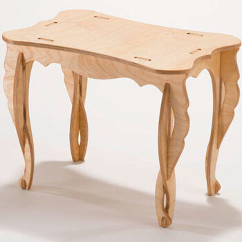 Intra απο ξύλο plywood 3mm-4mm πάχος - Επίπεδη συσκευασία Τραπεζάκι σαλονιού Δίασταση 30x30 cm Intraeaxys-91jd2251 - Image 1