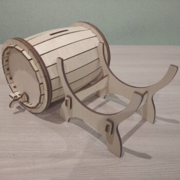 Intra απο ξύλο plywood 3mm-4mm πάχος - Ξύλινη τράπεζα χρημάτων βαρελιού Δίασταση 30x30 cm Intraeaxys-p7ymw567 - Image 4