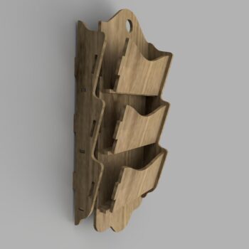 Intra απο ξύλο plywood 3mm-4mm πάχος - Κρεμαστή θήκη περιοδικού τοίχου Δίασταση 30x30 cm Intraeaxys-078yvkjo - Image 1