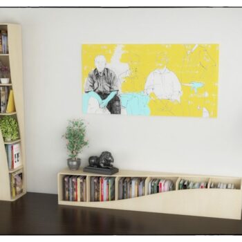 Intra απο ξύλο plywood 3mm-4mm πάχος - Στριφτό ράφι βιβλίων Διακόσμηση σπιτιού Δίασταση 30x30 cm Intraeaxys-d1lv6l6o - Image 1