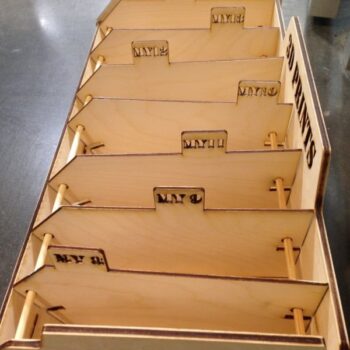 Intra απο ξύλο plywood 3mm-4mm πάχος - Κουτί 3D εκτύπωσης με συρόμενα διαχωριστικά Δίασταση 30x30 cm Intraeaxys-67wzlp27 - Image 3