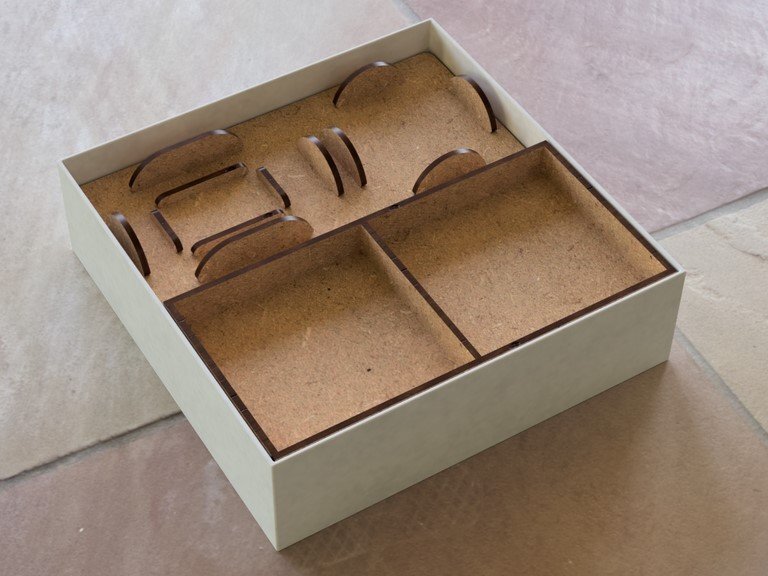 Intra απο ξύλο plywood 3mm-4mm πάχος - Θήκη πολύτιμων λίθων από χρυσό Incan Δίασταση 30x30 cm Intraeaxys-qom65wr1