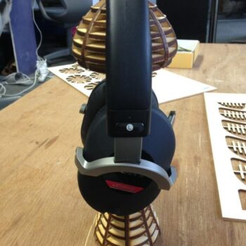 Intra απο ξύλο plywood 3mm-4mm πάχος - Βάση ακουστικών σε σχήμα μανιταριού w120xd90x250mm Δίασταση 30x30 cm Intraeaxys-zo9yxyw7 - Image 3