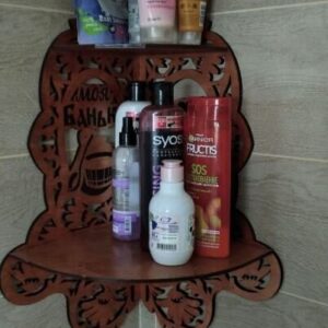 Intra απο ξύλο plywood 3mm-4mm πάχος - Shower Caddy Storage Ράφια Μπάνιου Γωνιακό Ράφι Ράφι 2 Επιπέδων Δίασταση 30x30 cm Intraeaxys-yon0qvg7