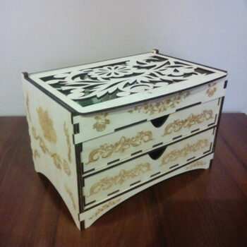 Intra απο ξύλο plywood 3mm-4mm πάχος - Ξύλινο κουτί αποθήκευσης καλλυντικών με συρτάρια Δίασταση 30x30 cm Intraeaxys-91jdr5l1 - Image 3