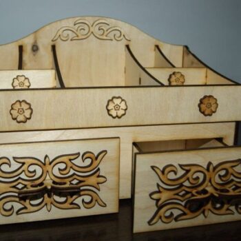 Intra απο ξύλο plywood 3mm-4mm πάχος - Ξύλινο Makeup Organizer Αποθήκευση καλλυντικών με συρτάρια Δίασταση 30x30 cm Intraeaxys-ro6y5827 - Image 1