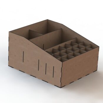 Intra απο ξύλο plywood 3mm-4mm πάχος - Κουτί αποθήκευσης καλλυντικών επιτραπέζιου υπολογιστή Makeup Organizer Δίασταση 30x30 cm Intraeaxys-zo9y66r7 - Image 3