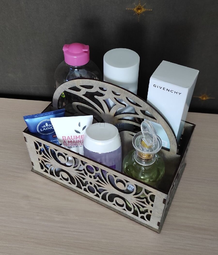 Intra απο ξύλο plywood 3mm-4mm πάχος - Αρχείο PDF Wooden Tote Box Δίασταση 30x30 cm Intraeaxys-r1z2zm21