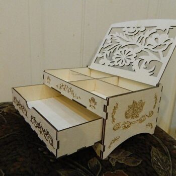 Intra απο ξύλο plywood 3mm-4mm πάχος - Διακοσμητικό Ξύλινο Κουτί κοσμήματος με Συρτάρι Δίασταση 30x30 cm Intraeaxys-eoxldm4o - Image 1